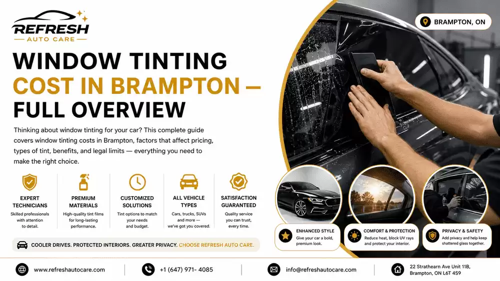 Window Tinting Cost in Brampton — Full Overview 2026