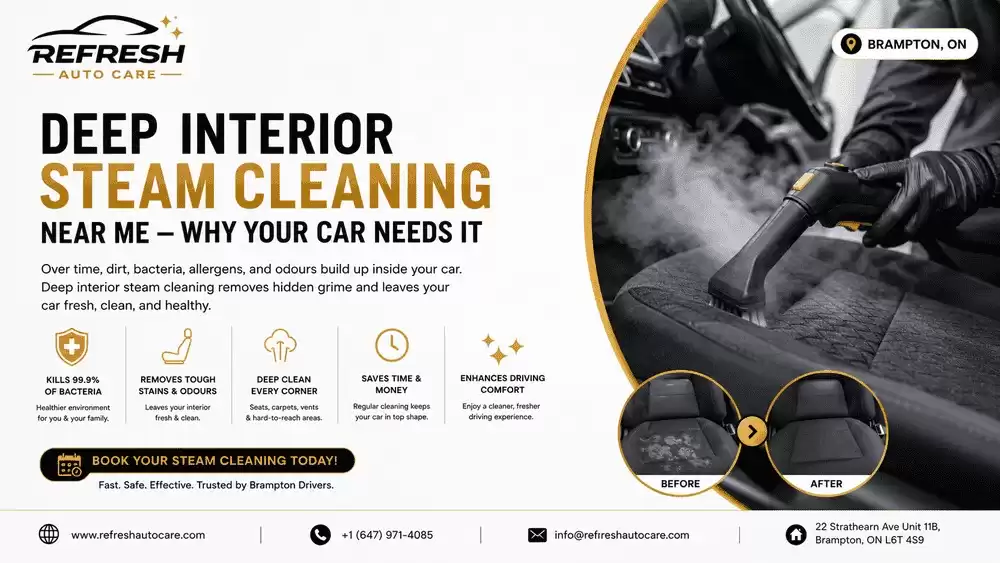 Deep Interior Steam Cleaning Near Me — Why Your Car Needs It