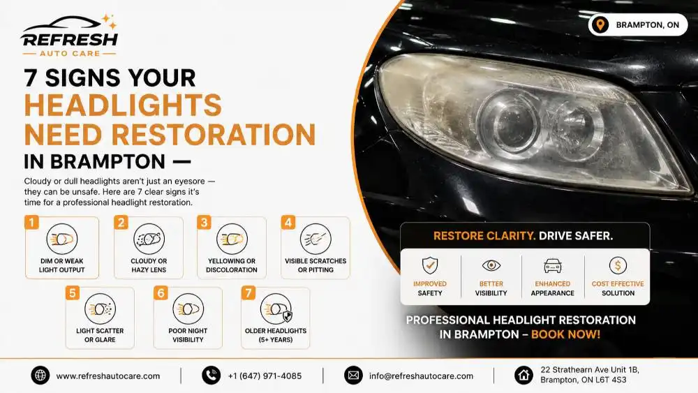 7 Signs Your Headlights Need Restoration in Brampton