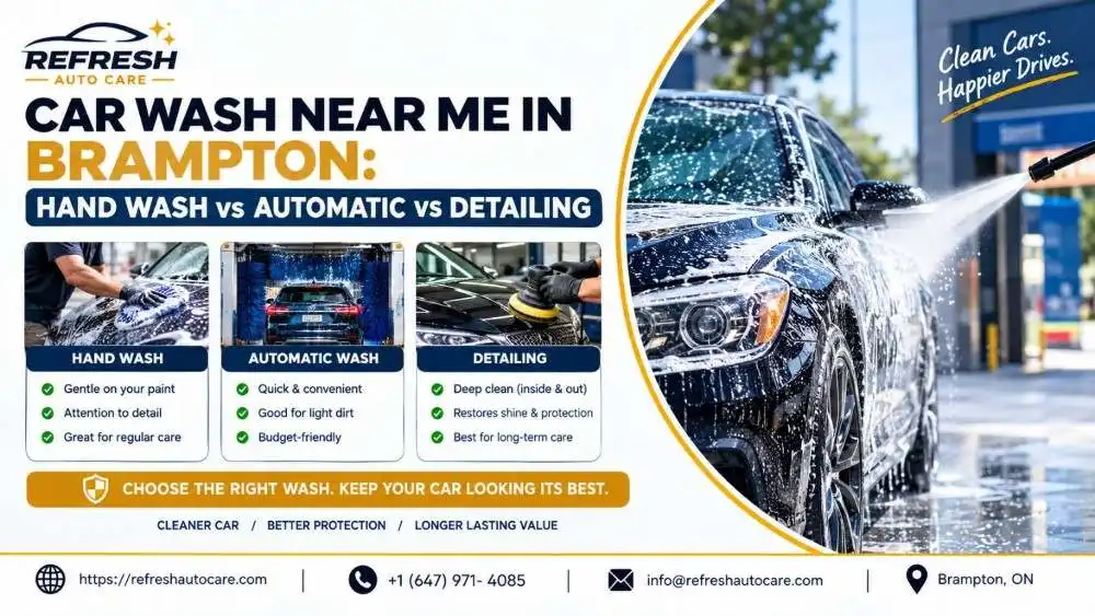 Car Wash Near Me in Brampton: Hand Wash vs Automatic vs Detailing
